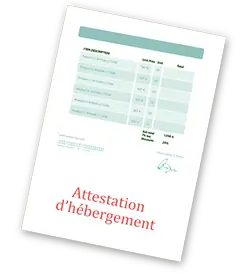 Attestation d'hébergement